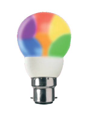 Ledlite Golf Ball Lamps Coloured - BC Bayonet
